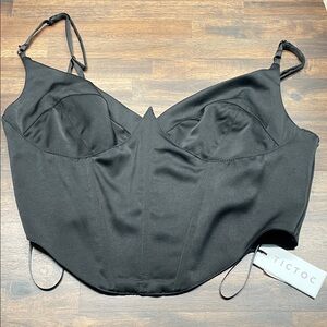 Trinity Satin Corset Top by Tictoc